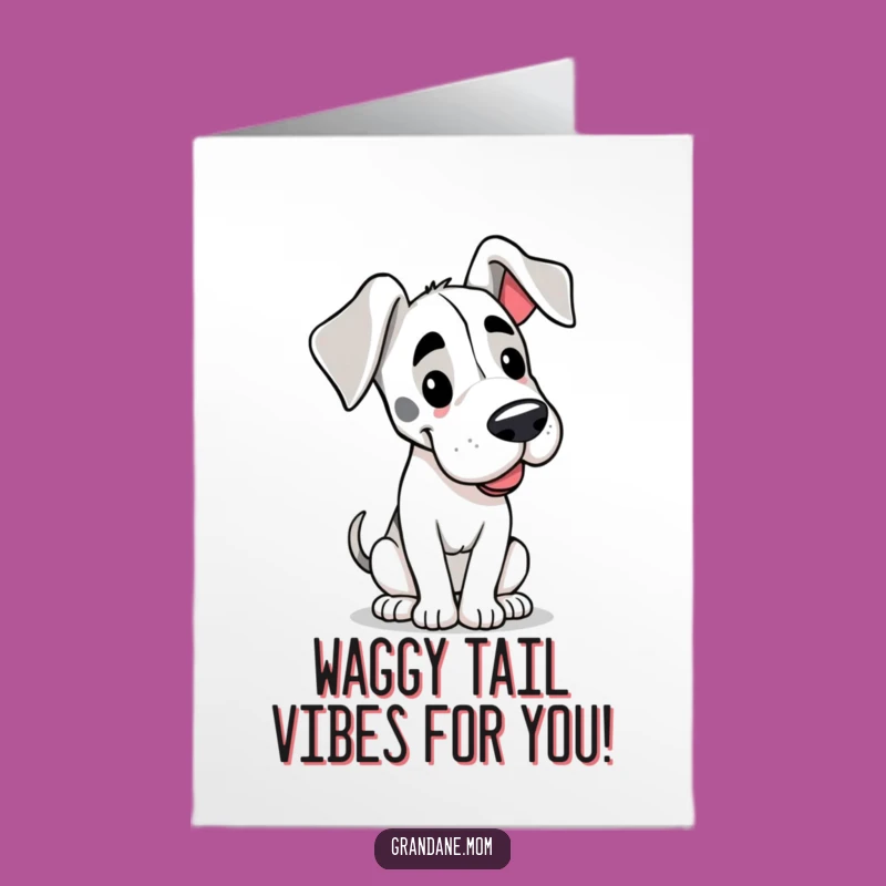 Free Printable Congratulations Card: Happy Grand Dane Floppy Ears Funny Downloadable Gift
