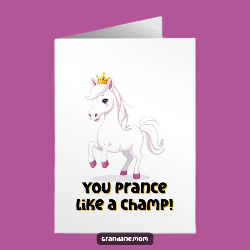 Free Printable Congrats Card: Playful Grand Dane Tiara Funny Dog