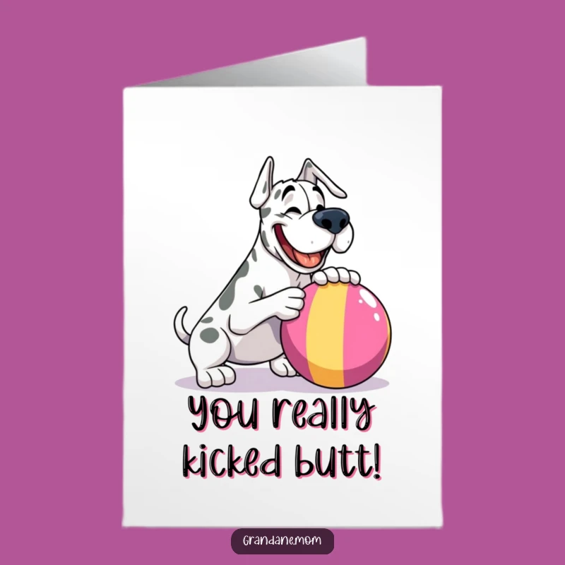 Free Printable Grand Dane Congrats Card: Hilarious Paw-some Achievement Downloadable