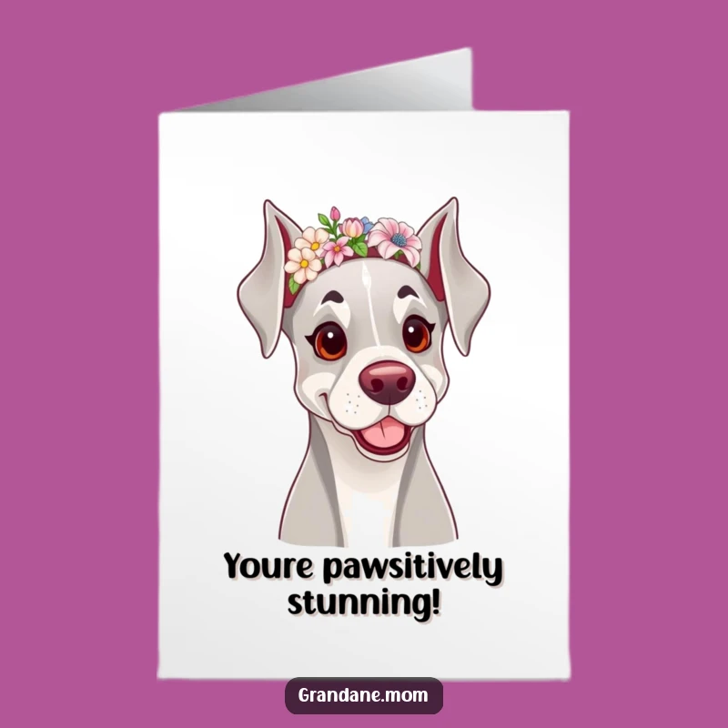 Free Printable Congrats Card: Lovely Grand Dane, Humorous Downloadable Gift