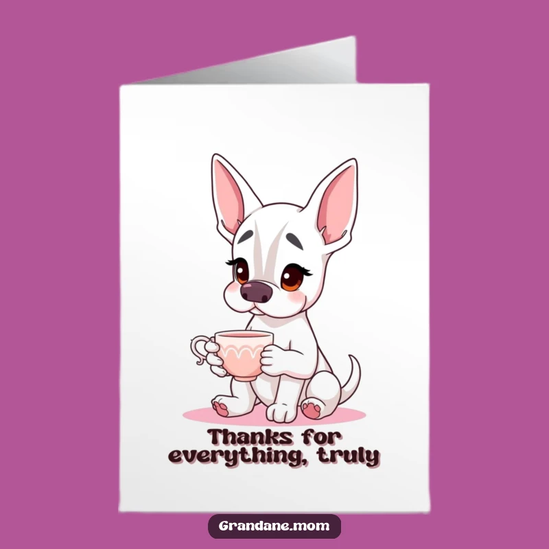 Free Printable Grand Dane Teacup Thank You Card - Elegant Gratitude Download!