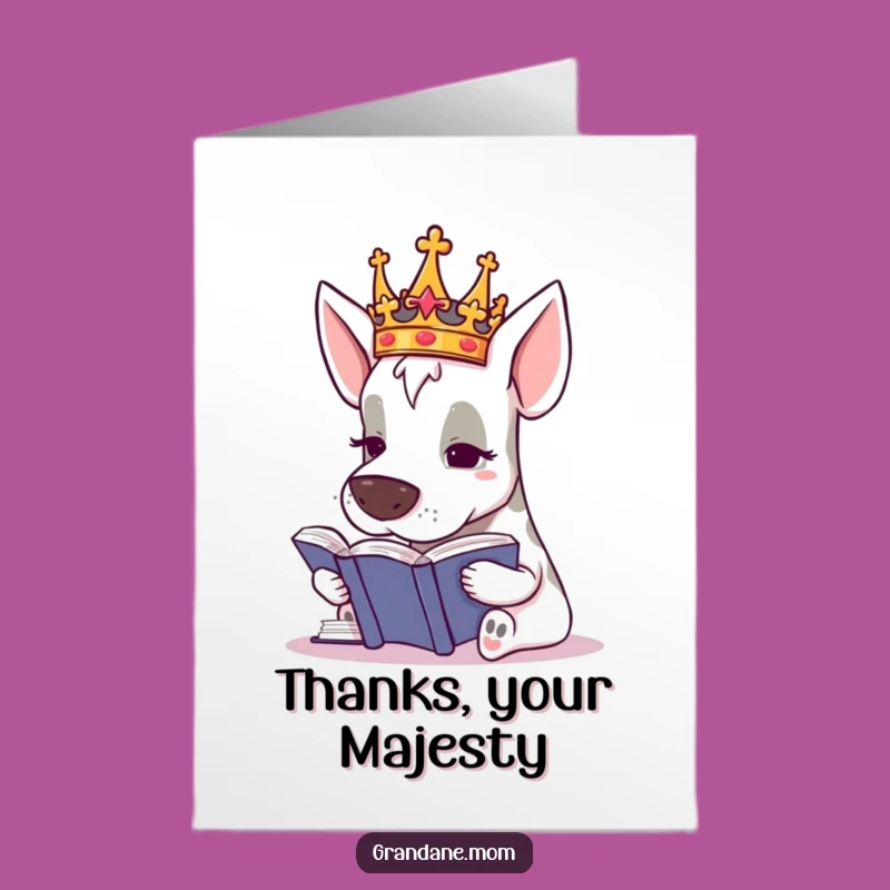 Free Printable Grand Dane Thank You Card: Wise Dog, Funny Downloadable Gift