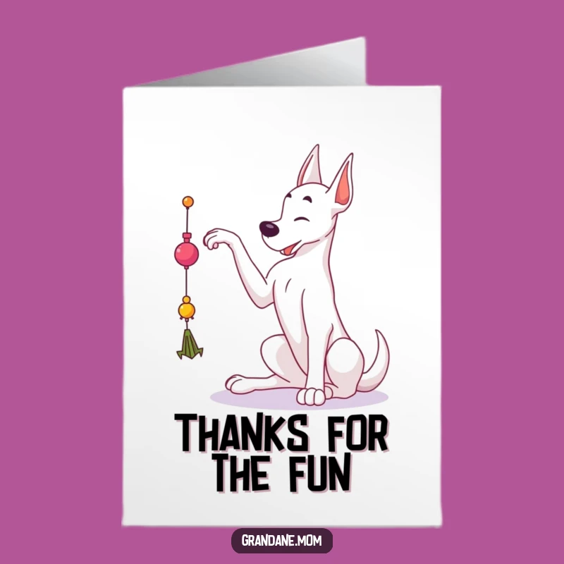 Free Printable Thank You Card: Grand Dane Toy Reach, Funny Downloadable Gift