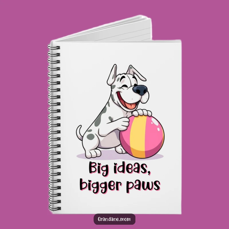 Funny Grand Dane Ball Nudge Notebook: Jot Down Ideas with a Smile