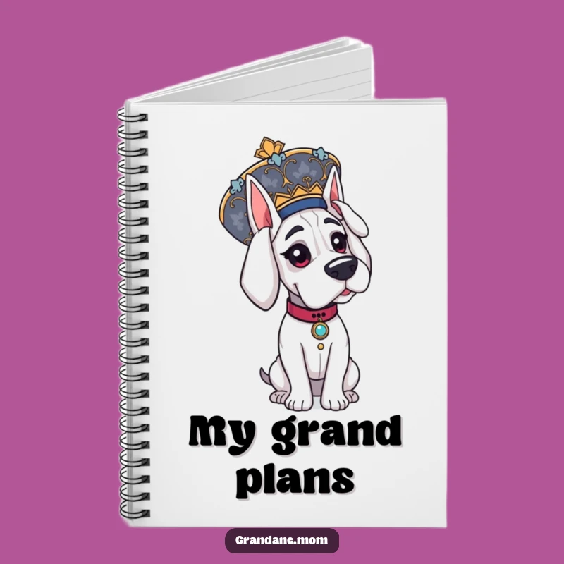Funny Grand Dane Hat Notebook: Elegant Dog Journal, Perfect Funny Gift