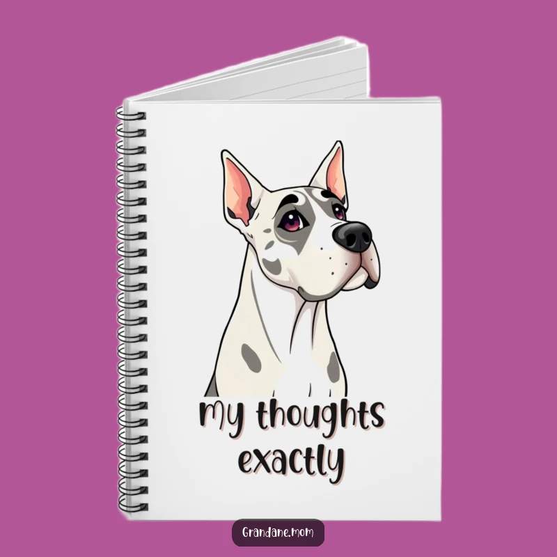 Funny Grand Dane Notebook: Curious Head Tilt Ideas, Perfect Funny Gift for Thinkers