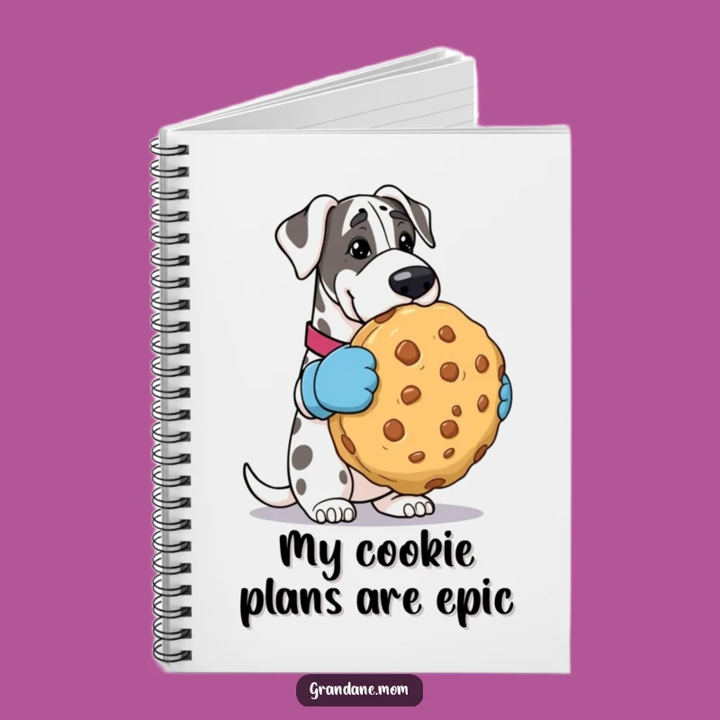 Funny Grand Dane Oven Mitts Cookie Notebook - Jot Down Laughs & Ideas