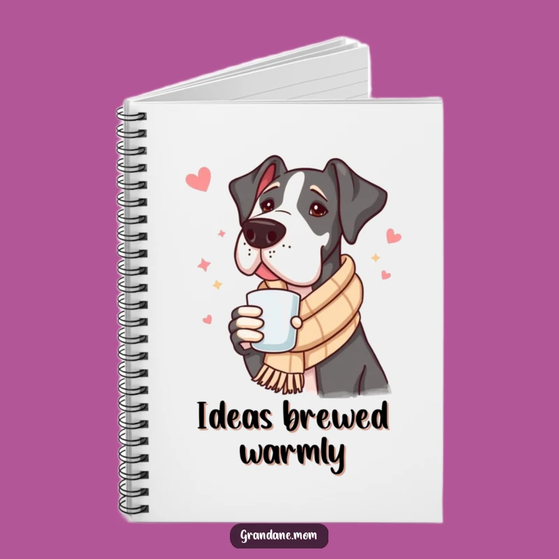 Funny Great Dane Notebook: Cozy Scarf Journal, Hilarious Gift for Dog Lovers & Writers