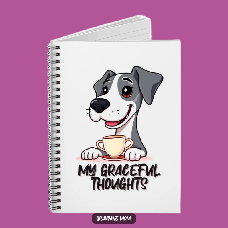 Funny Great Dane Teacup Balance Notebook: Jot Down Ideas with Canine Flair