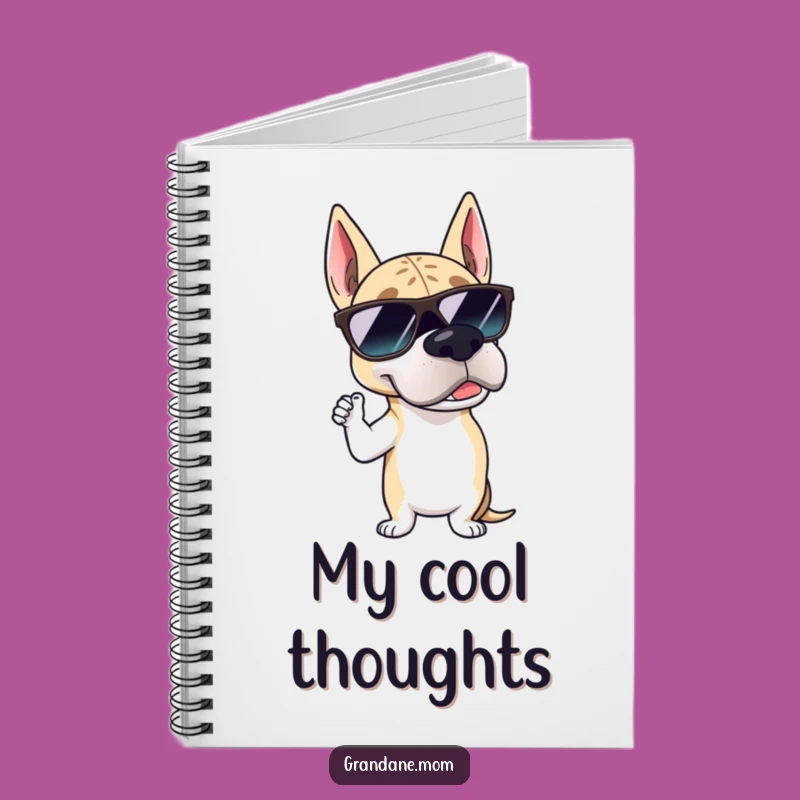 Funny Grand Dane Sunglasses Notebook: Jot Down Cool Ideas - Ideal Gift for Stylish Thinkers