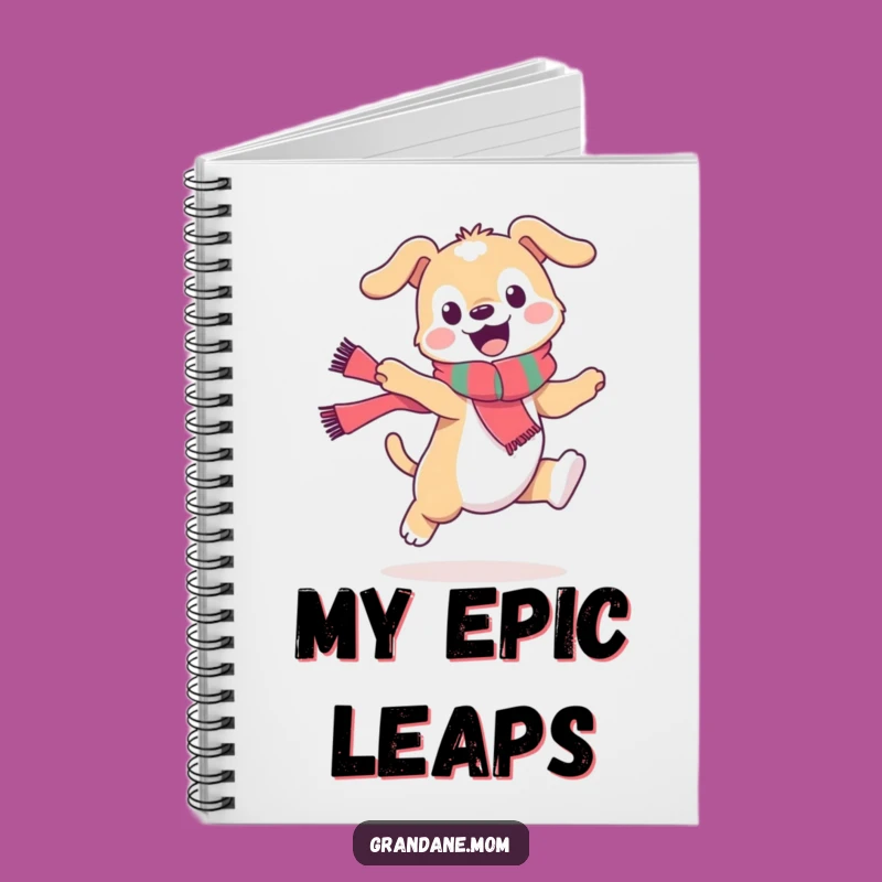 Funny Daniff Scarf Leap Notebook: Jot Down Ideas with Canine Flair