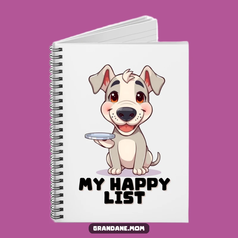 Funny Grand Dane Tray Notebook: Happy Plans, Cheerful Dog Journal, Gift