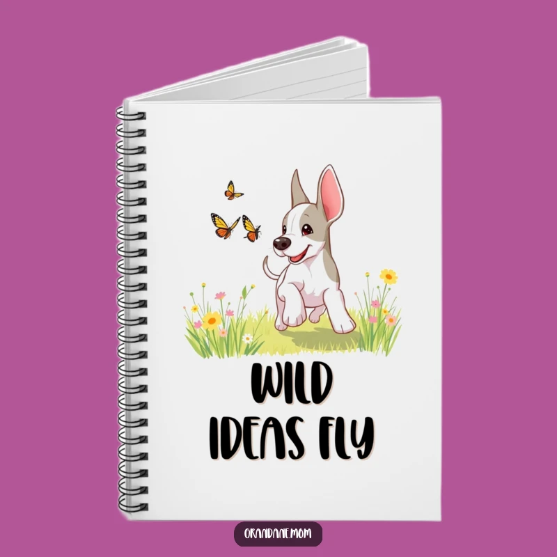 Funny Grand Dane Butterfly Notebook: Jot Down Joyful Thoughts!