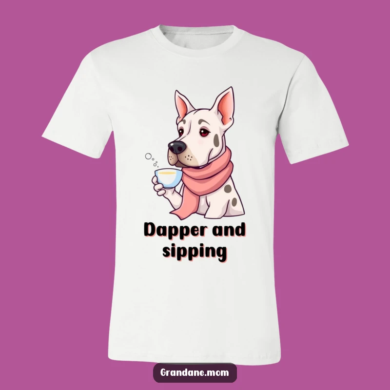 Funny Grand Dane Silk Scarf Tea T-Shirt - Hilarious Dog Lover Apparel Gift