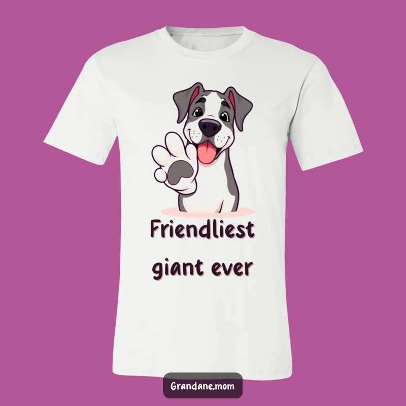 Funny Grand Dane Paw Shake T-Shirt: Friendly Dog Lover Gift