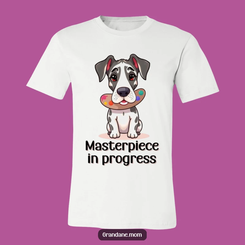 Funny Great Dane Artist T-Shirt: Wear Your Colors, Perfect Gift for Art Lovers
