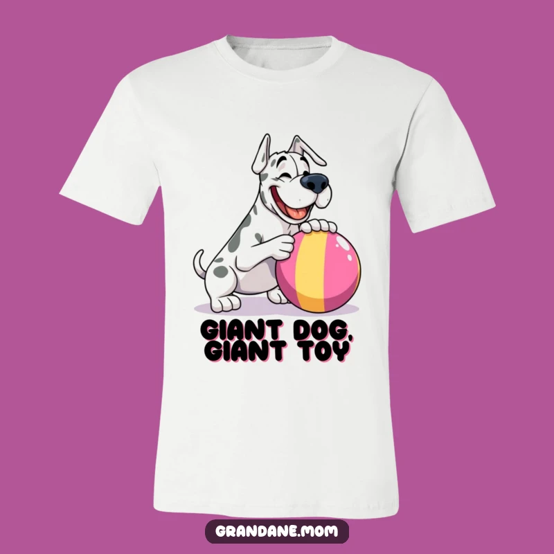 Funny Grand Dane Ball Play T-Shirt: Adorable and Playful Dog Lover Gift