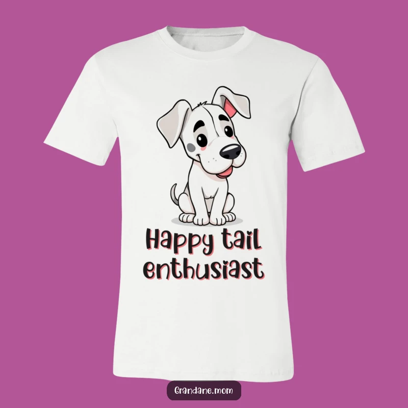 Funny Happy Grand Dane Floppy Ears T-Shirt - Joyful Dog Lover Apparel Gift