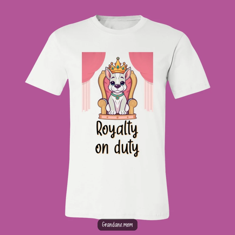 Funny Grand Dane King T-Shirt: Regal Crowned Dog Apparel - A Perfect Funny Gift!
