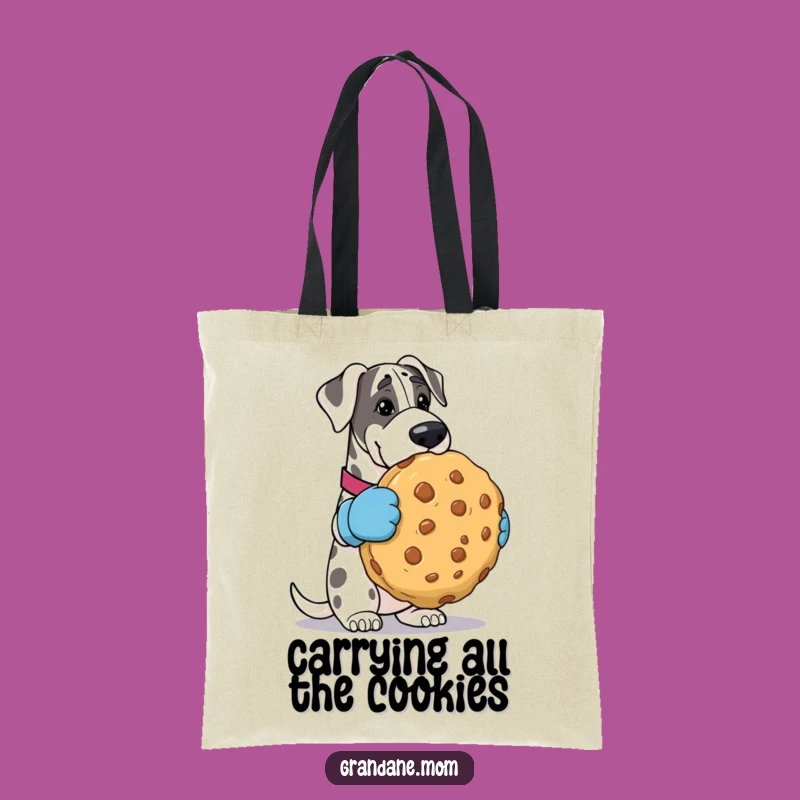 Funny Grand Dane Oven Mitts Cookie Tote Bag - Carry Your Laughs in Style