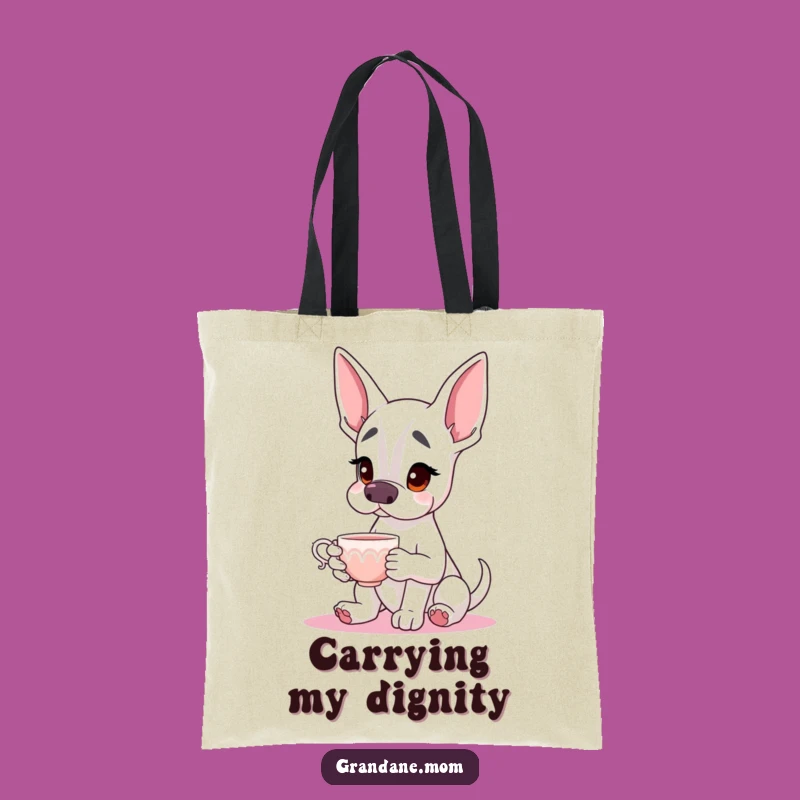 Funny Grand Dane Teacup Tote Bag: Elegant & Practical Gifts for Dog Moms