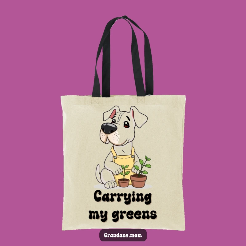 Funny Grand Dane Garden Tote: Carry Your Blooms and Laughs Gift