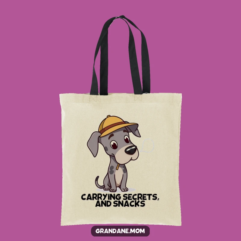 Funny Great Dane Detective Tote Bag: Carry Your Clues in Style, Perfect Gift