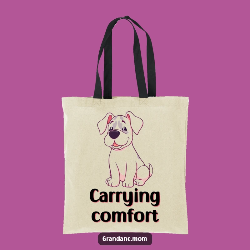 Charming Funny Sweet Grand Dane Happy Curl Tote Bag - Cozy Accessory Gift