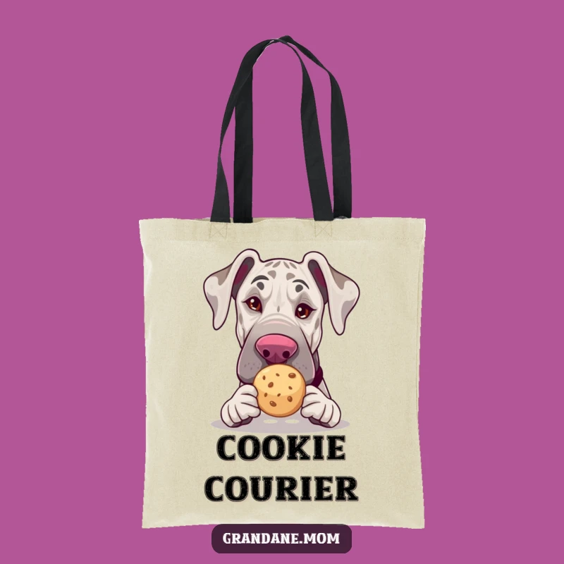 Stylish Funny Grand Dane Tote Bag - Wink Cookie Carry-All Gift