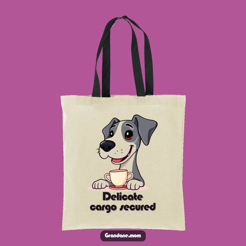 Funny Great Dane Teacup Balance Tote Bag: Stylish & Hilarious Accessory