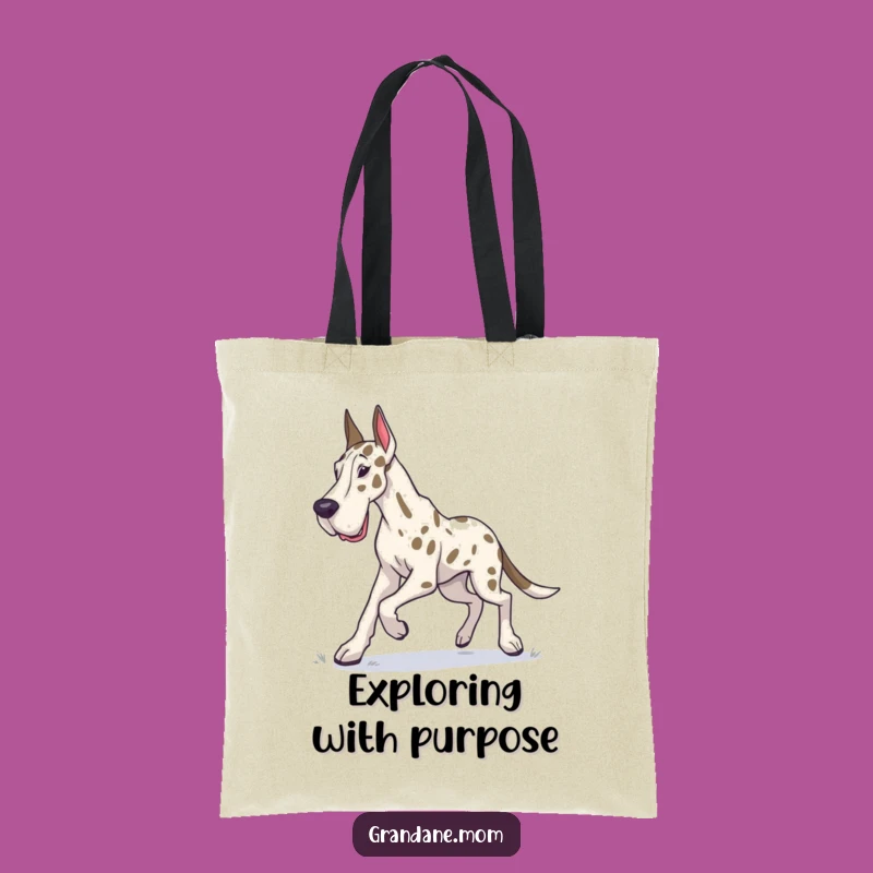 Funny Grand Dane Tote Bag: Determined Explorer Carrier, Stylish and Practical Funny Gift