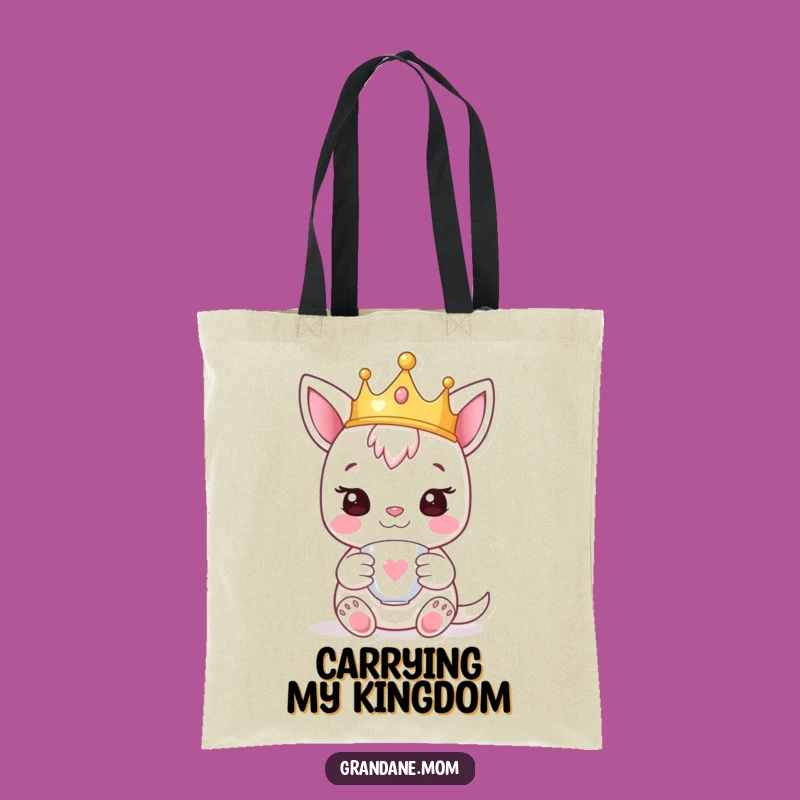 Funny Daniff Crown Tote Bag - Royal Tea Party Companion Gift