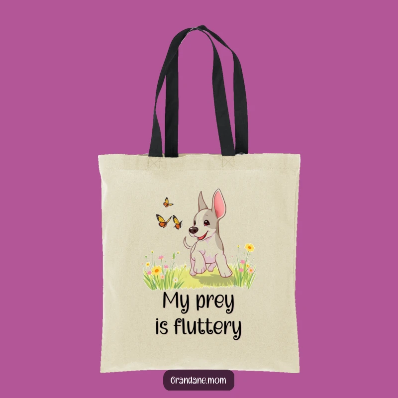 Funny Grand Dane Butterfly Tote Bag: Carry Your Canine Joy!