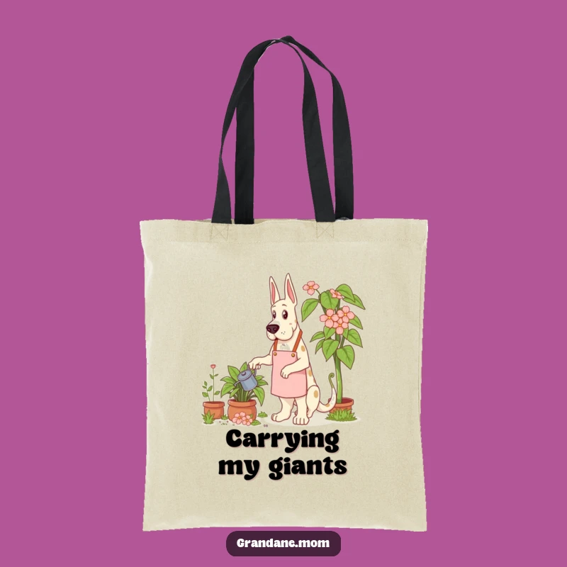 Funny Grand Dane Gardener Tote Bag: Carry Your Garden Treasures - A Perfect Funny Gift!