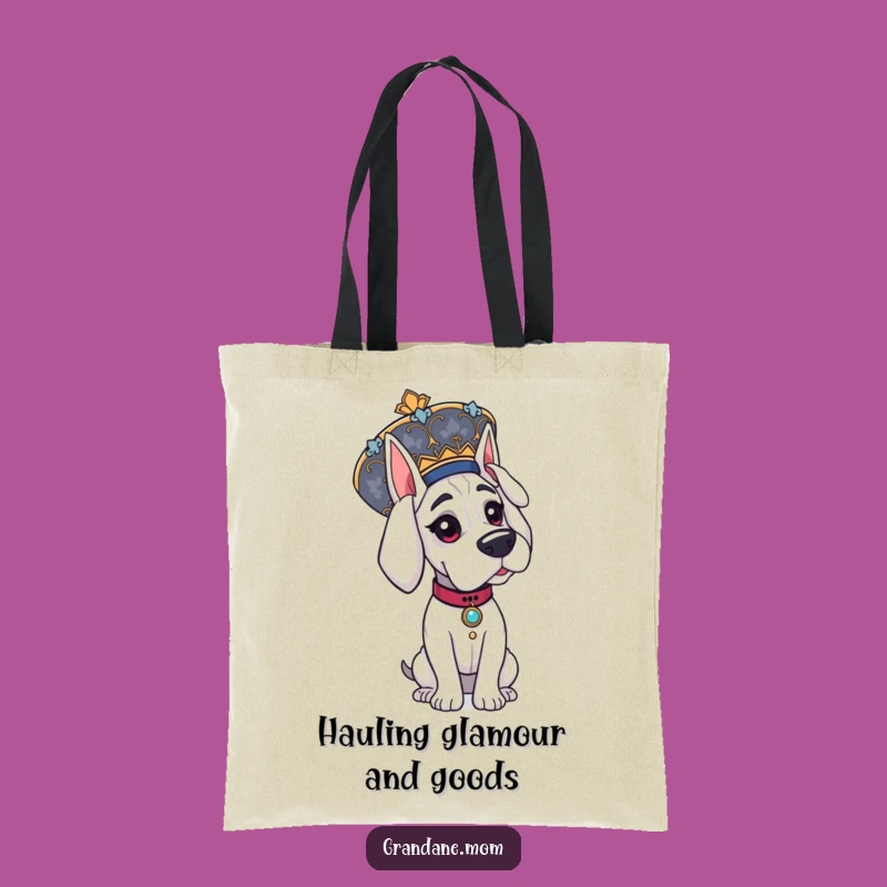 Funny Grand Dane Hat Tote Bag: Chic Dog Carry-All, Perfect Funny Gift