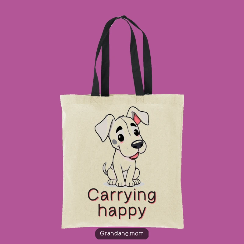 Joyful Funny Happy Grand Dane Floppy Ears Tote Bag - Carry Your Smiles Gift