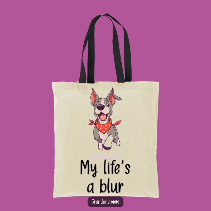Funny Grand Dane Bandana Tote Bag: Playful Energy Accessory Gift